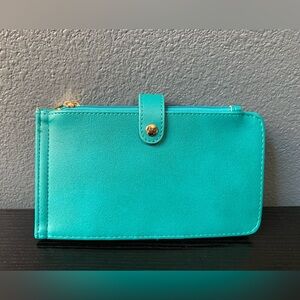 Teal thin wallet